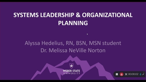 Thumbnail for entry Systems Leadership and Organizational Planning- June 21st 2023, 2:59:00 pm