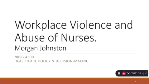 Thumbnail for workplace violence against nurses presentation
