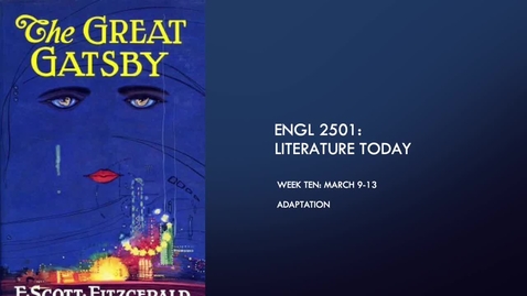 Thumbnail for ENGL 2501 Week Ten Spring 2026 Recording