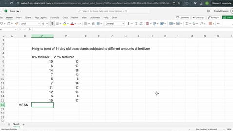 Thumbnail for Office365 - How to do a T-test