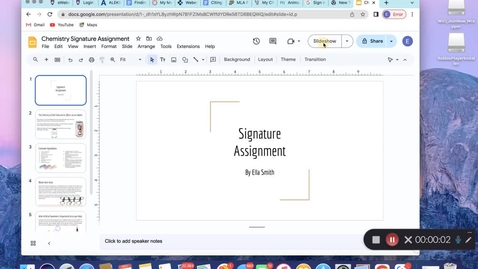 Thumbnail for chemistry signature assignment