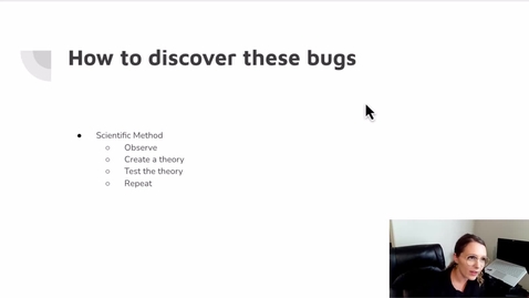 Thumbnail for entry 3 - Problem solving techniques for finding bugs