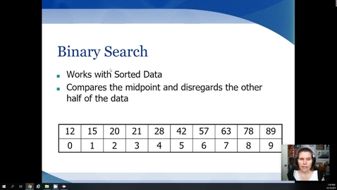 Thumbnail for entry CS 1030 Flex Data Structures: Searches Part 6