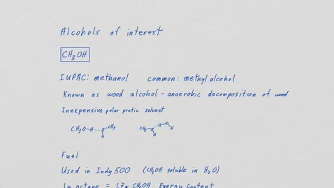 Thumbnail for Alcohols of interest.mp4