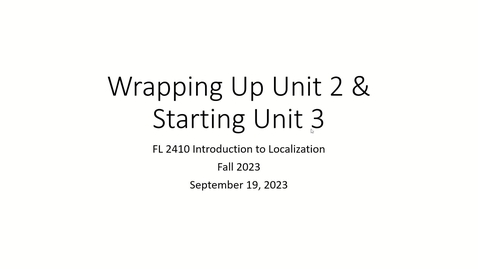 Thumbnail for FL 2410 Fall 2023 - Week 4