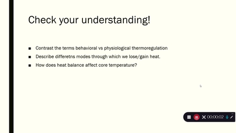 Thumbnail for entry Thermoregulation Part 2