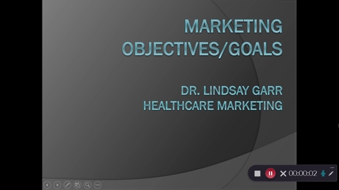 Thumbnail for Marketing Objectives and Goals - Dr. Garr PPT Mod 5