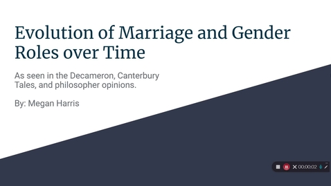 Thumbnail for entry Evolution of Marriage and Gender Roles in European Literature