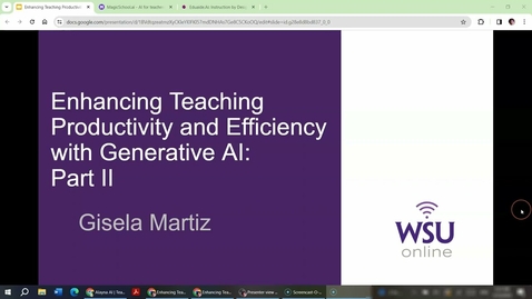 Thumbnail for entry Enhancing Teaching Productivity with Gen AI Part II