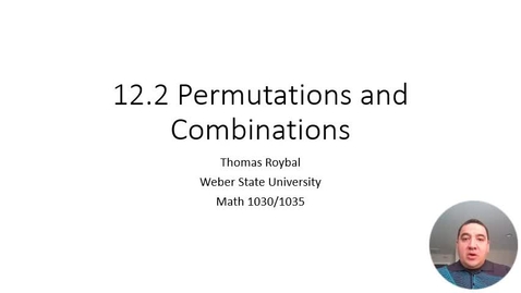 Thumbnail for entry ME 12.2 Permutation and Combinations