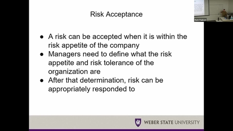 Thumbnail for entry NET 3550 Week 8 Risk Response Framework