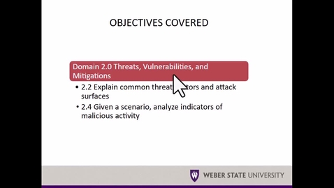 Thumbnail for CYBR 3300 Week 4