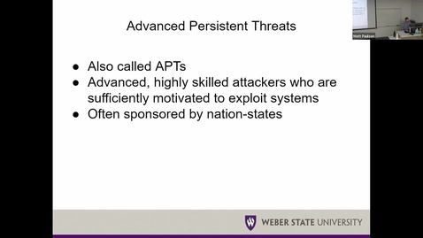 Thumbnail for entry NET 3550 Advanced Persistent Threats