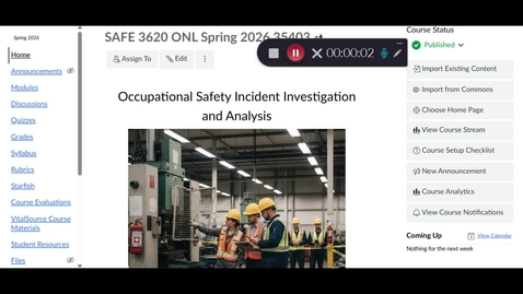 Thumbnail for Incident Investigation and Analysis - Welcome and Course Overview Video