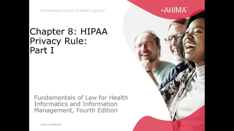 Thumbnail for entry CH 8 HIPAA Part 1