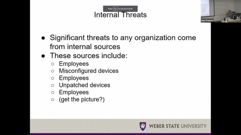 Thumbnail for NET 3550 Internal vs External Threats