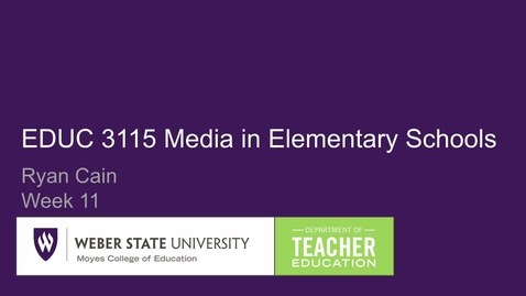 Thumbnail for EDUC 3115 Week 11