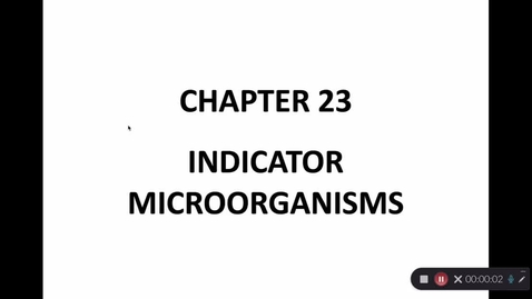 Thumbnail for Chapter 22 Indicator Organisms