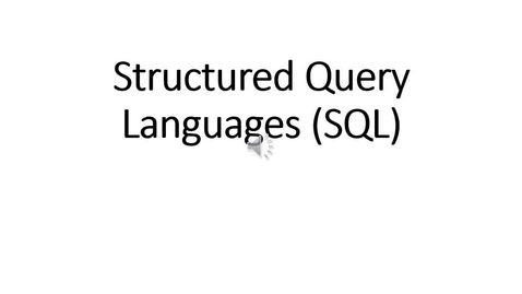 Thumbnail for entry Relational Database and SQL 2 - Select From and Where