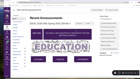 Thumbnail for EDUC 3220 - Welcome Spring 2025