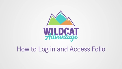 Thumbnail for How to Log in and Access Folio