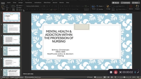 Thumbnail for mental health &amp; addiction within the profession of nursing