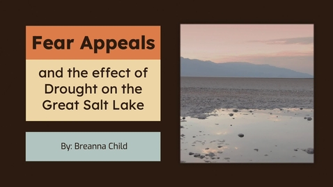 Thumbnail for entry Great Salt Lake Fear Appeals