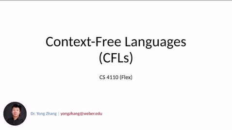 Thumbnail for 6.4 Context-Free Languages