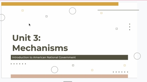 Thumbnail for Mechanisms Unit Intro