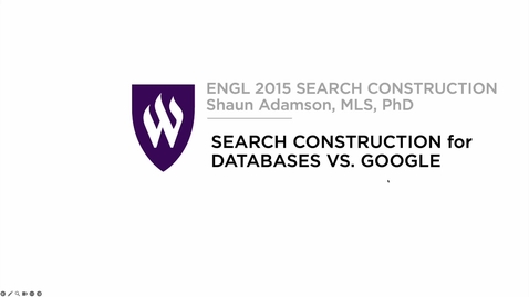 Thumbnail for Constructing Searches in Databases vs. Google