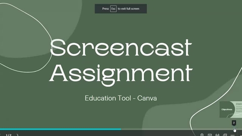 Thumbnail for Screencast Assignment - Canva