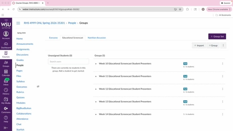Thumbnail for Clarification on educational screencast "groups"