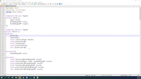 Thumbnail for CS 2420 Binary Tree Part 2 Continued Constructor