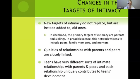 Thumbnail for entry Targets of Intimacy and Structural Changes in Peer Groups