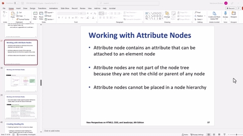 Thumbnail for entry 5 - Working with attribute nodes.mp4