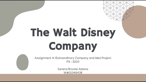 Thumbnail for Assignment 4: Extraordinary Company Project - The Walt Disney Company - February 12th 2023, 9:49:28 pm