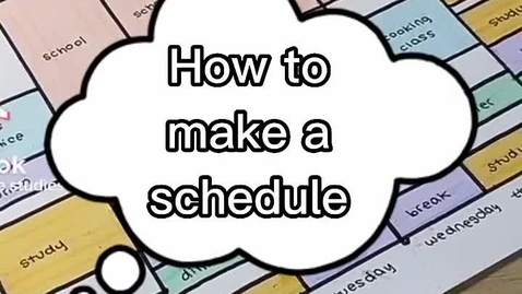 Thumbnail for How to create a schedule ⭐ #shorts #aesthetic #schedule #planner #howto #school #diy #routines