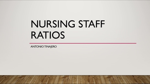 Thumbnail for Nurse Staff Ratios