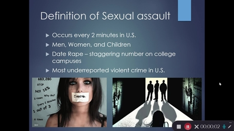 Thumbnail for entry Unit 6 Crisis and Violence Narrated PowerPoint Review: Sexual Assault/Suicide