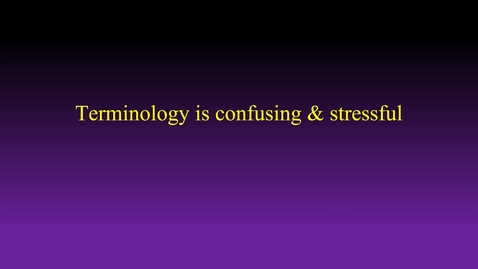 Thumbnail for Terminology clarifications