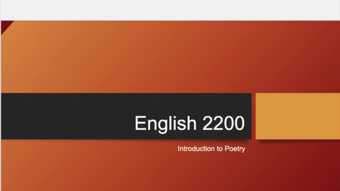Thumbnail for Voice over poetic terms english 2200
