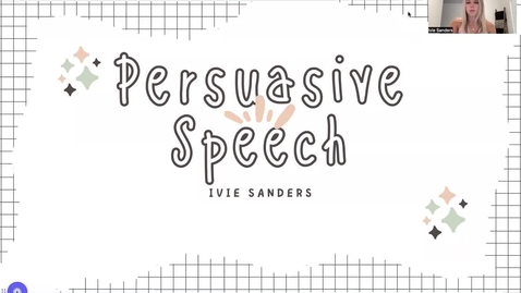Thumbnail for entry Persuasive Speech