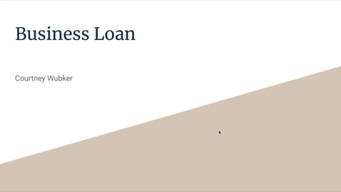 Thumbnail for entry Business Loan - February 10th 2024