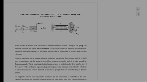 Thumbnail for 12 - Forced Vibrations - Harmonic Excitation and Frequency Response (CC)