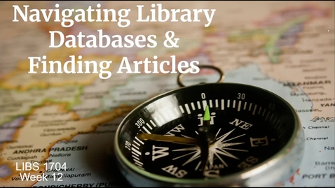 Thumbnail for LIBS 1704 Week 12 Sp26