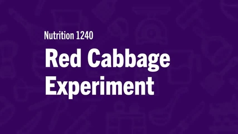 Thumbnail for Red Cabbage as pH Indicator