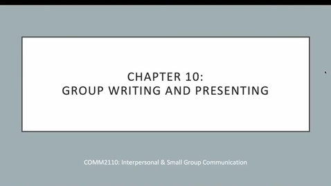 Thumbnail for Chapter 10 Lecture Video - Quiz