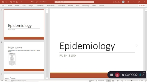 Thumbnail for PUBH 3150 Lecture 7 - Garr
