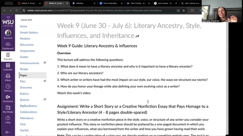 Thumbnail for Week 9 (June 30 - July 6): Literary Ancestry, Style, Influences, and Inheritance