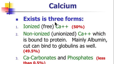 Thumbnail for MLS 2211 Unit 5 Lecture 2: Electrolytes